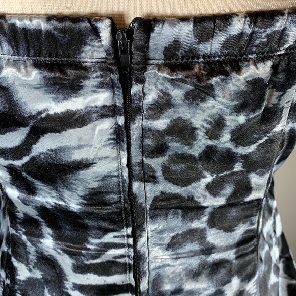 Deb Strapless Homecoming Cocktail Dress Animal print Satin, Sequined - Picture 11 of 14